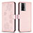 Custodia Portafoglio In Pelle Fiori Cover con Supporto BF2 per Xiaomi Poco F5 Pro 5G Oro Rosa