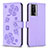 Custodia Portafoglio In Pelle Fiori Cover con Supporto BF2 per Xiaomi Poco F5 Pro 5G Viola