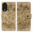 Custodia Portafoglio In Pelle Fiori Cover con Supporto HF1 per Huawei Honor 90 5G