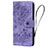 Custodia Portafoglio In Pelle Fiori Cover con Supporto HF1 per Huawei Honor 90 Lite 5G Viola