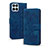 Custodia Portafoglio In Pelle Fiori Cover con Supporto HF1 per Huawei Honor X6a