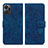 Custodia Portafoglio In Pelle Fiori Cover con Supporto HF2 per Huawei Honor X7a