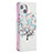 Custodia Portafoglio In Pelle Fiori Cover con Supporto L01 per Apple iPhone 13 Multicolore