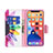 Custodia Portafoglio In Pelle Fiori Cover con Supporto L01 per Apple iPhone 14 Plus Colorato