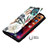 Custodia Portafoglio In Pelle Fiori Cover con Supporto L01 per Apple iPhone 14 Pro Max Multicolore