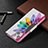 Custodia Portafoglio In Pelle Fiori Cover con Supporto L01 per Apple iPhone 15 Colorato