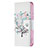 Custodia Portafoglio In Pelle Fiori Cover con Supporto L01 per Apple iPhone 15 Plus Multicolore