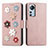 Custodia Portafoglio In Pelle Fiori Cover con Supporto L01 per Xiaomi Mi 12 5G