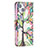 Custodia Portafoglio In Pelle Fiori Cover con Supporto L02 per Apple iPhone 14 Multicolore