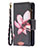 Custodia Portafoglio In Pelle Fiori Cover con Supporto L03 per Apple iPhone 13 Mini Marrone