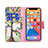 Custodia Portafoglio In Pelle Fiori Cover con Supporto L03 per Apple iPhone 13 Pro Multicolore