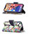 Custodia Portafoglio In Pelle Fiori Cover con Supporto L03 per Apple iPhone 14 Multicolore