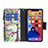 Custodia Portafoglio In Pelle Fiori Cover con Supporto L03 per Apple iPhone 14 Multicolore