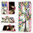 Custodia Portafoglio In Pelle Fiori Cover con Supporto L03 per Apple iPhone 14 Pro Max Multicolore