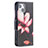 Custodia Portafoglio In Pelle Fiori Cover con Supporto L07 per Apple iPhone 13 Marrone