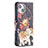 Custodia Portafoglio In Pelle Fiori Cover con Supporto L07 per Apple iPhone 14 Multicolore