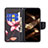 Custodia Portafoglio In Pelle Fiori Cover con Supporto L07 per Apple iPhone 15 Pro Marrone