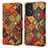 Custodia Portafoglio In Pelle Fiori Cover con Supporto MT1 per Samsung Galaxy A53 5G Marrone