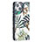 Custodia Portafoglio In Pelle Fiori Cover con Supporto per Apple iPhone 13 Multicolore