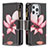 Custodia Portafoglio In Pelle Fiori Cover con Supporto per Apple iPhone 13 Pro Marrone