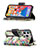 Custodia Portafoglio In Pelle Fiori Cover con Supporto per Apple iPhone 13 Pro Max Multicolore