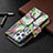 Custodia Portafoglio In Pelle Fiori Cover con Supporto per Apple iPhone 13 Pro Multicolore