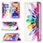 Custodia Portafoglio In Pelle Fiori Cover con Supporto per Apple iPhone 14 Plus Colorato