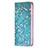 Custodia Portafoglio In Pelle Fiori Cover con Supporto per Apple iPhone 14 Pro Cielo Blu