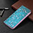 Custodia Portafoglio In Pelle Fiori Cover con Supporto per Apple iPhone 14 Pro Cielo Blu