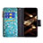 Custodia Portafoglio In Pelle Fiori Cover con Supporto per Apple iPhone 14 Pro Max Ciano