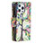 Custodia Portafoglio In Pelle Fiori Cover con Supporto per Apple iPhone 14 Pro Max Multicolore