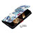 Custodia Portafoglio In Pelle Fiori Cover con Supporto per Apple iPhone 15 Blu