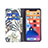 Custodia Portafoglio In Pelle Fiori Cover con Supporto per Apple iPhone 15 Multicolore