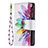 Custodia Portafoglio In Pelle Fiori Cover con Supporto per Apple iPhone 15 Pro Max Colorato