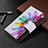 Custodia Portafoglio In Pelle Fiori Cover con Supporto per Apple iPhone 15 Pro Max Colorato