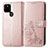 Custodia Portafoglio In Pelle Fiori Cover con Supporto per Google Pixel 5a 5G Oro Rosa