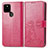 Custodia Portafoglio In Pelle Fiori Cover con Supporto per Google Pixel 5a 5G Rosa Caldo