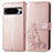 Custodia Portafoglio In Pelle Fiori Cover con Supporto per Google Pixel 8 Pro 5G Oro Rosa