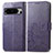 Custodia Portafoglio In Pelle Fiori Cover con Supporto per Google Pixel 8 Pro 5G Viola