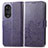 Custodia Portafoglio In Pelle Fiori Cover con Supporto per Huawei Honor 50 Pro 5G Viola