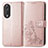 Custodia Portafoglio In Pelle Fiori Cover con Supporto per Huawei Honor 90 5G Oro Rosa