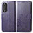 Custodia Portafoglio In Pelle Fiori Cover con Supporto per Huawei Honor 90 5G Viola