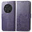 Custodia Portafoglio In Pelle Fiori Cover con Supporto per Huawei Honor Magic3 5G Viola