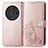 Custodia Portafoglio In Pelle Fiori Cover con Supporto per Huawei Honor Magic3 Pro 5G Oro Rosa