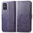 Custodia Portafoglio In Pelle Fiori Cover con Supporto per Huawei Honor X10 Max 5G Viola