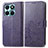 Custodia Portafoglio In Pelle Fiori Cover con Supporto per Huawei Honor X8b Viola