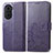 Custodia Portafoglio In Pelle Fiori Cover con Supporto per Huawei Nova 10 Viola