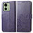 Custodia Portafoglio In Pelle Fiori Cover con Supporto per Motorola Moto Edge 40 5G Viola