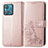 Custodia Portafoglio In Pelle Fiori Cover con Supporto per Motorola Moto Edge 40 Neo 5G Oro Rosa