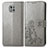 Custodia Portafoglio In Pelle Fiori Cover con Supporto per Motorola Moto G Power (2021) Grigio